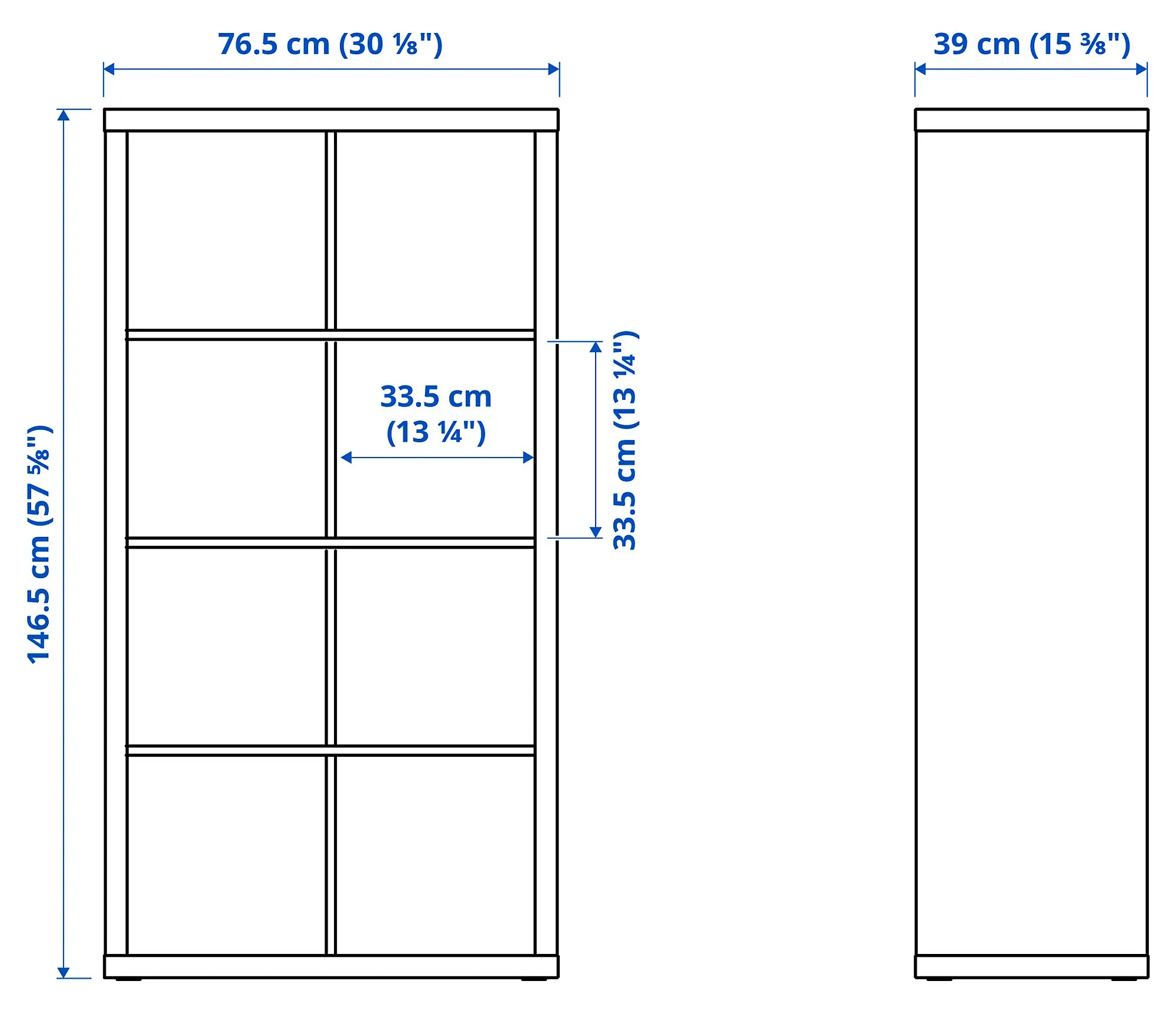 Etajera Ikea Kallax/Drona 77x39x147 (Alb) - 6