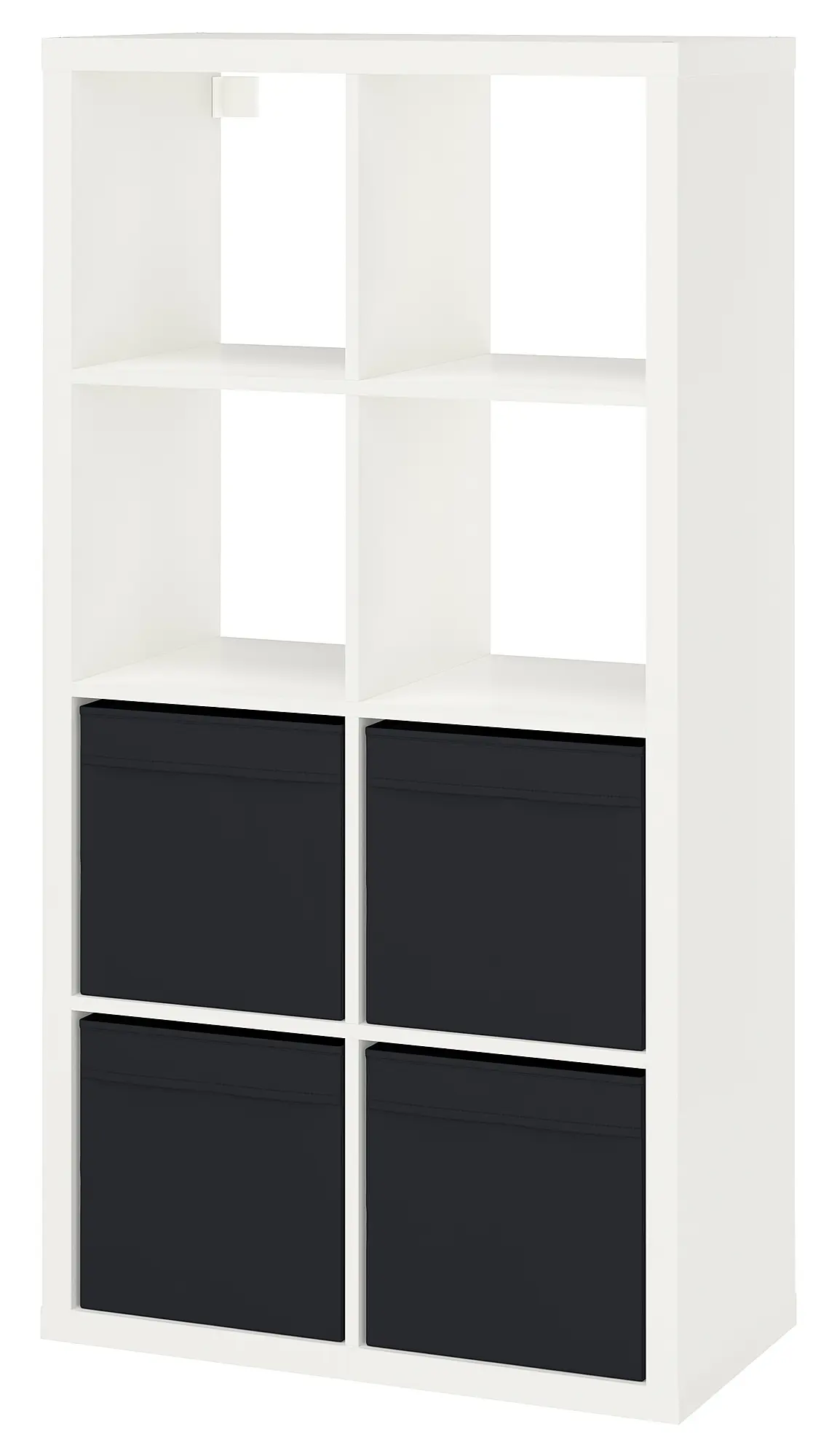 Стеллаж Ikea Kallax/Drona 77x39x147 (Белый/Черный) - 2