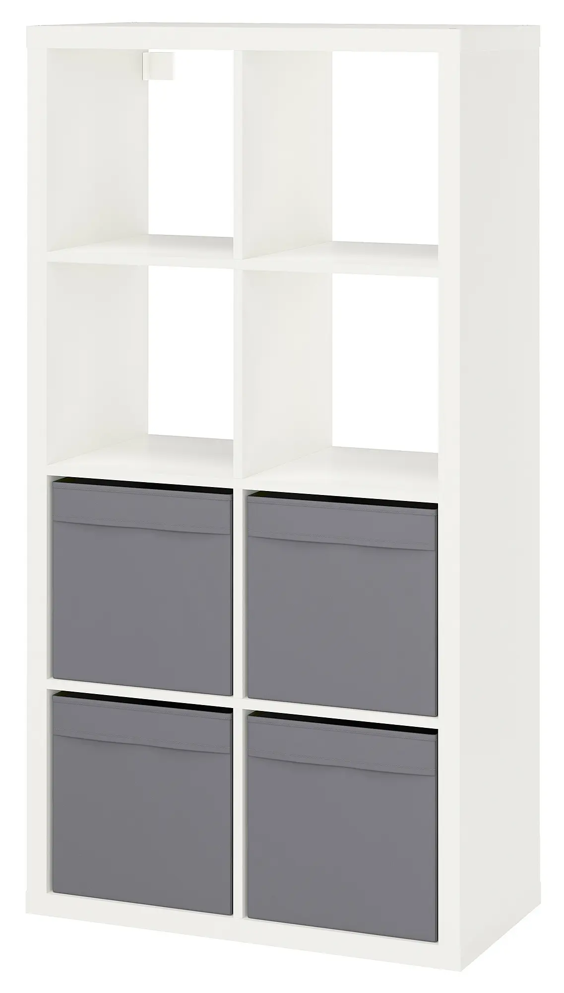 Стеллаж Ikea Kallax/Drona 77x39x147 (Белый/Темно-серый) - 2
