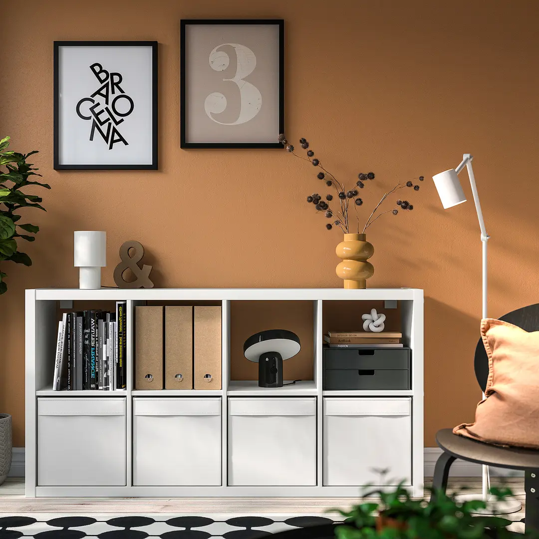Etajera Ikea Kallax/Drona 77x39x147 (Alb)