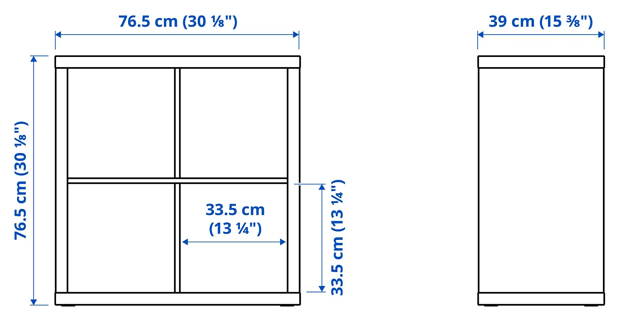 Etajera Ikea Kallax/Drona 77x39x77 (Alb) - 6