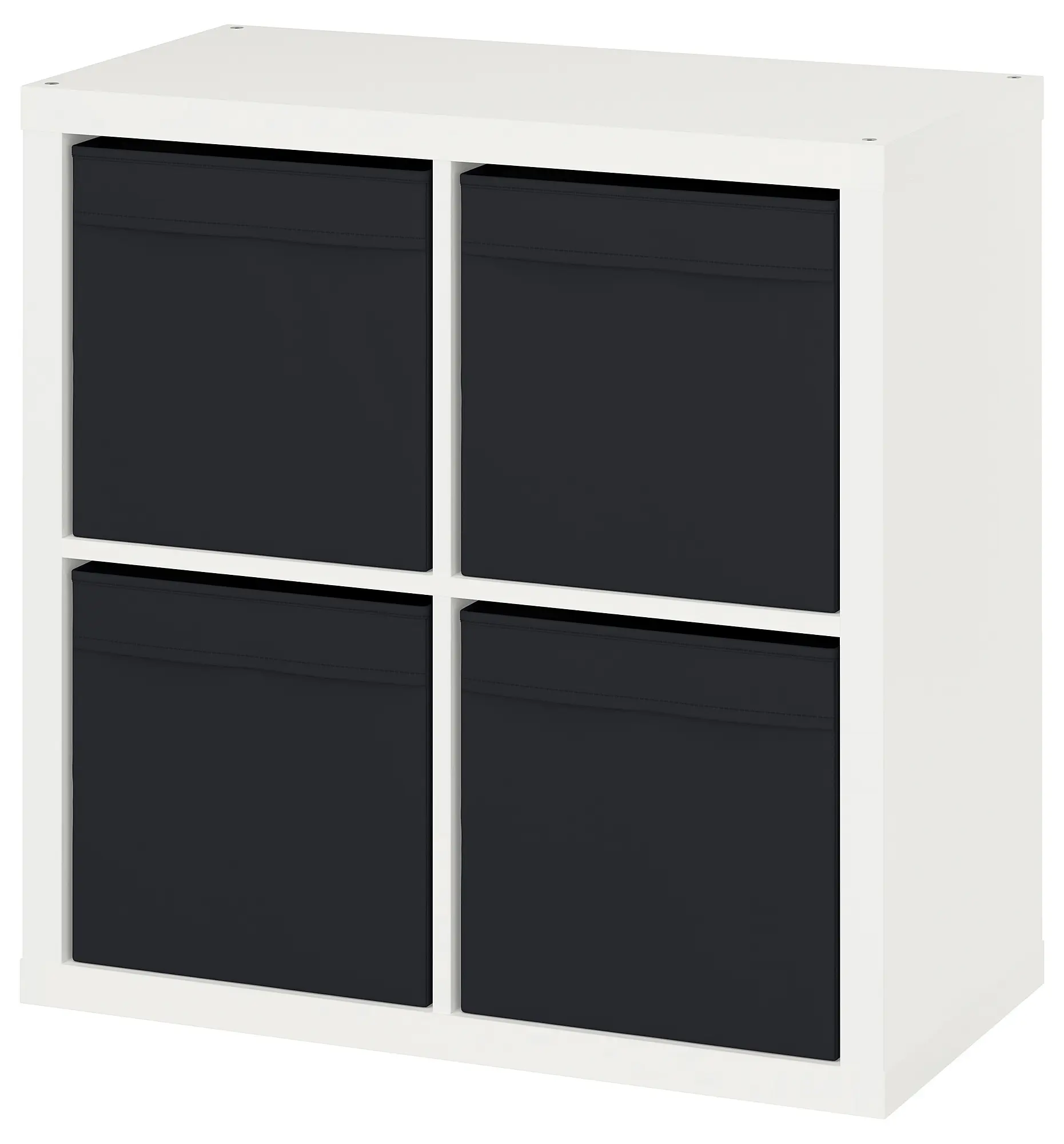 Стеллаж Ikea Kallax/Drona 77x39x77 (Белый/Черный) - 2