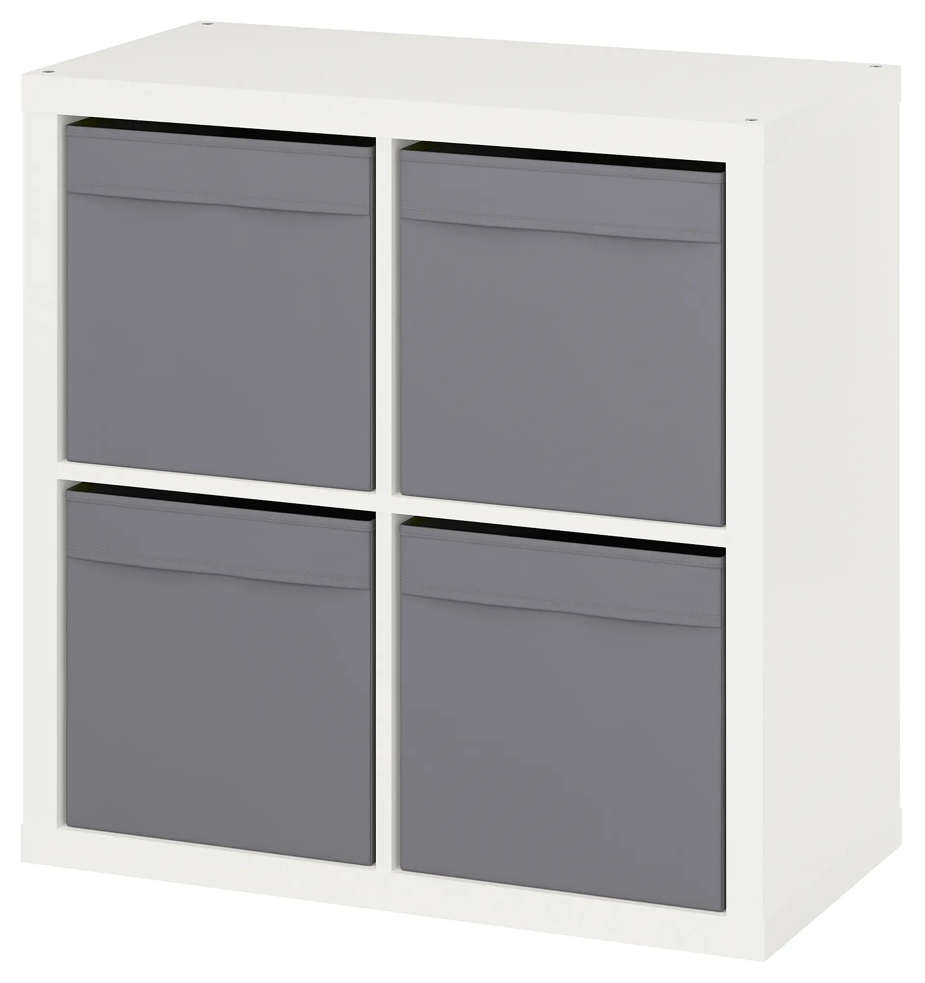 Стеллаж Ikea Kallax/Drona 77x39x77 (Белый/Темно-серый) - 2