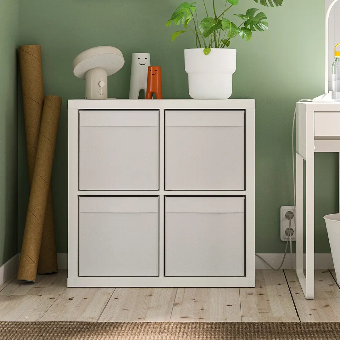 Etajera Ikea Kallax/Drona 77x39x77 (Alb)