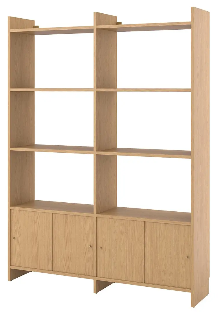 Etajera Ikea Ladmakare cu usi glisante 159x35x212 (Aspect stejar)