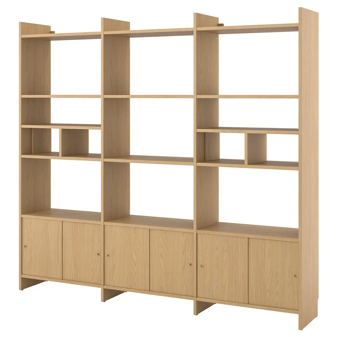 Etajera Ikea Ladmakare cu usi glisante 238x35x212 (Aspect stejar)