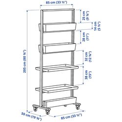 Etajera Ikea Mittzon roti/recipient/cutie cabluri 82x205 (Alb) Thumb