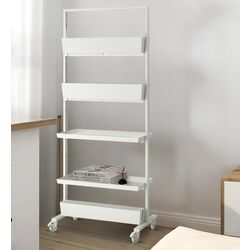 Стеллаж Ikea Mittzon колеса/контейнер/кабельная коробка 82x205 (Белый)