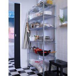 Etajera Ikea Omar 92x36x181 (Argintiu) Thumb