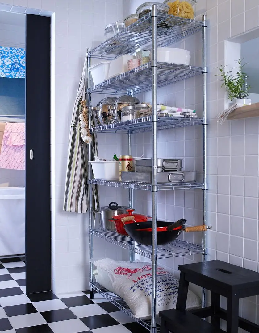 Etajera Ikea Omar 92x36x181 (Argintiu) - 2