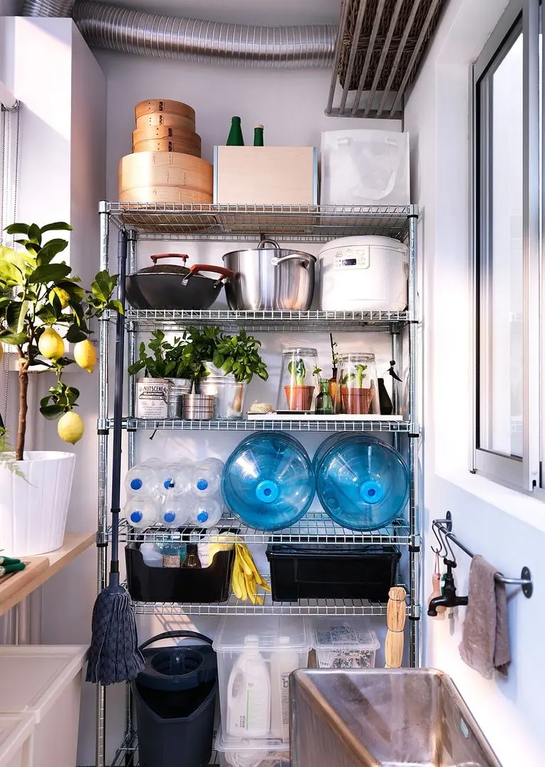 Etajera Ikea Omar 92x36x181 (Argintiu) - 3