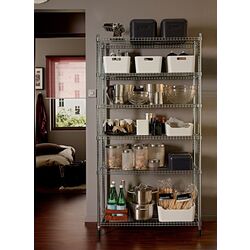 Etajera Ikea Omar 92x36x181 (Argintiu)