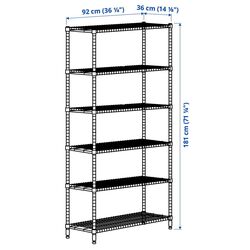 Etajera Ikea Omar 92x36x181 (Argintiu) Thumb
