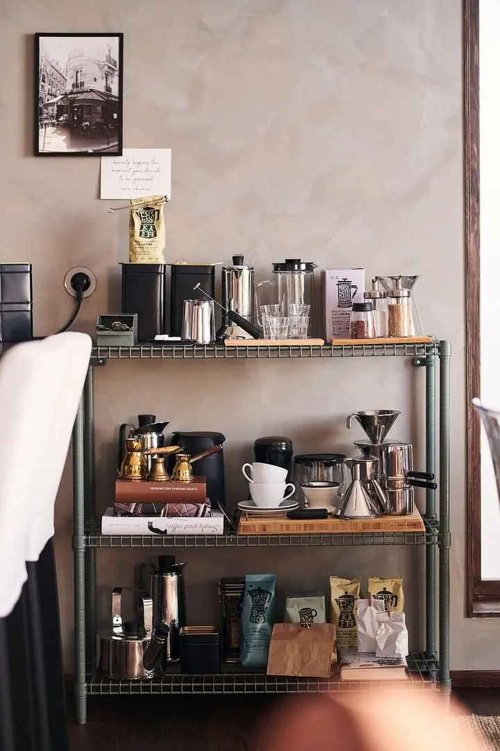 Стеллаж Ikea Omar 92x36x94 (Серо-зеленый)