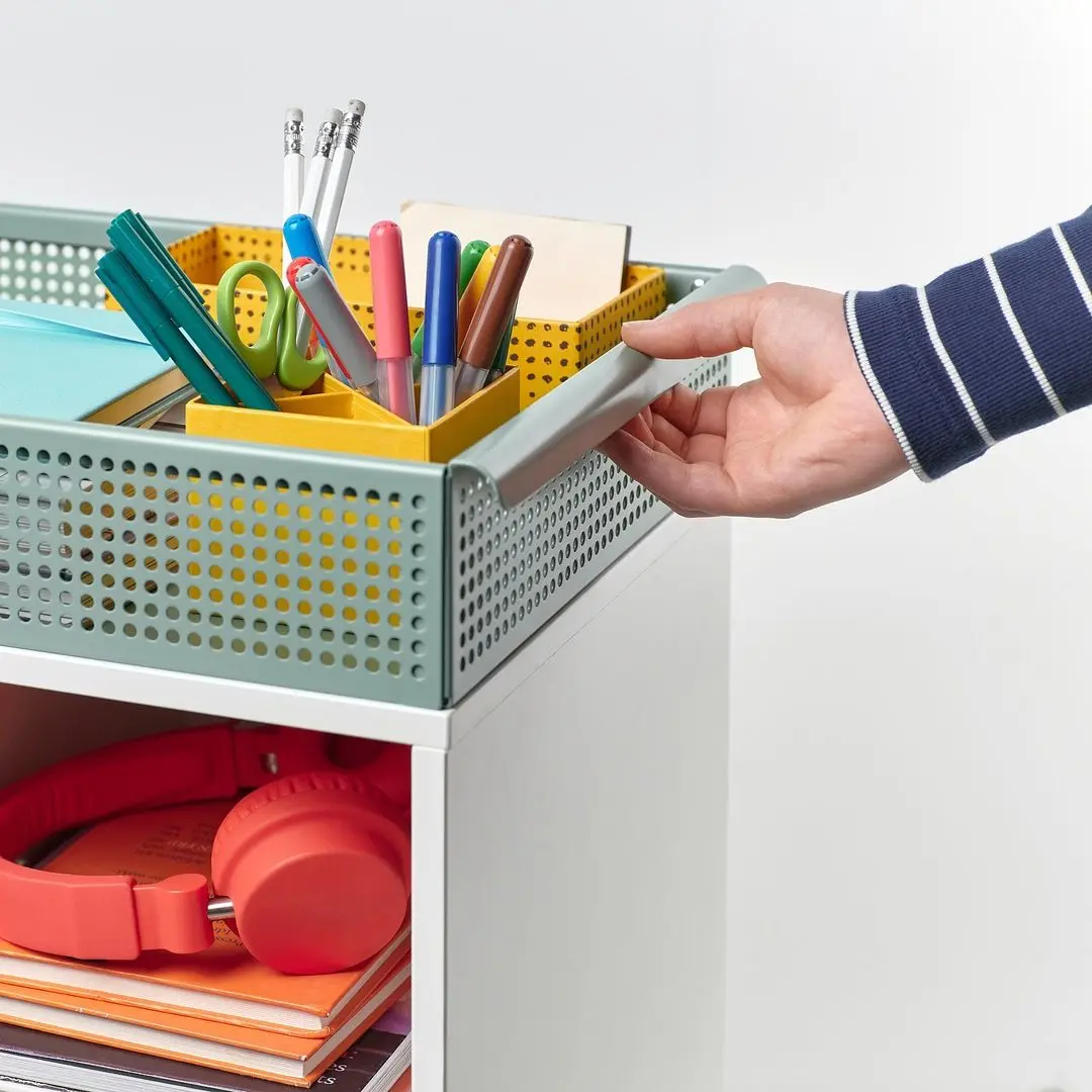 Etajera Ikea Ovning 54x33 (Alb/Gri-Verde)