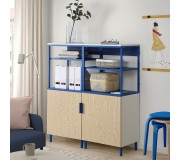 Стеллаж Ikea Platsa 120x42x133 (Белый Кальбаден/Синий)