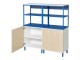 Стеллаж Ikea Platsa 120x42x133 (Белый Кальбаден/Синий)