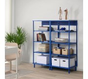 Etajera Ikea Platsa 120x42x133 (Albastru/Alb)