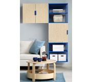 Etajera Ikea Platsa 140x42x182 (Alb Kalbaden/Albastru)