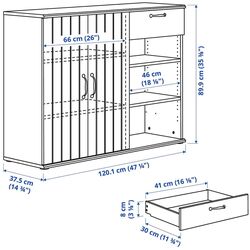 Etajera Ikea Skruvby 180x140 (Alb) Thumb