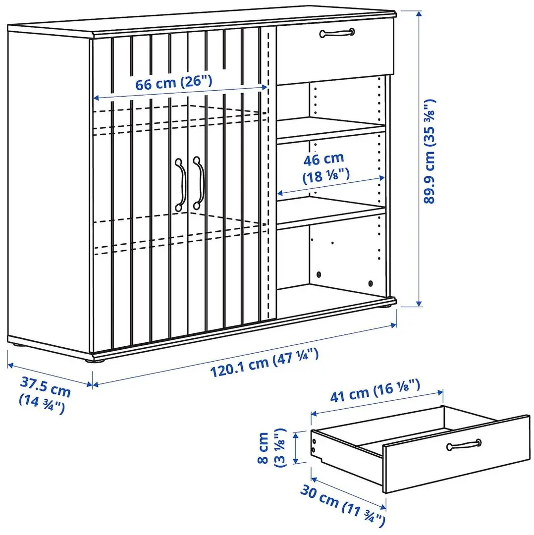 Etajera Ikea Skruvby 180x140 (Alb)