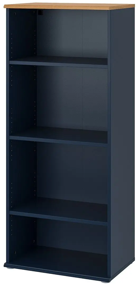 Etajera Ikea Skruvby 180x140 (Negru-Albastru/Aspect Stejar)