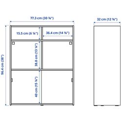 Etajera Ikea Spiksmed 77x96x32 (Gri) Thumb