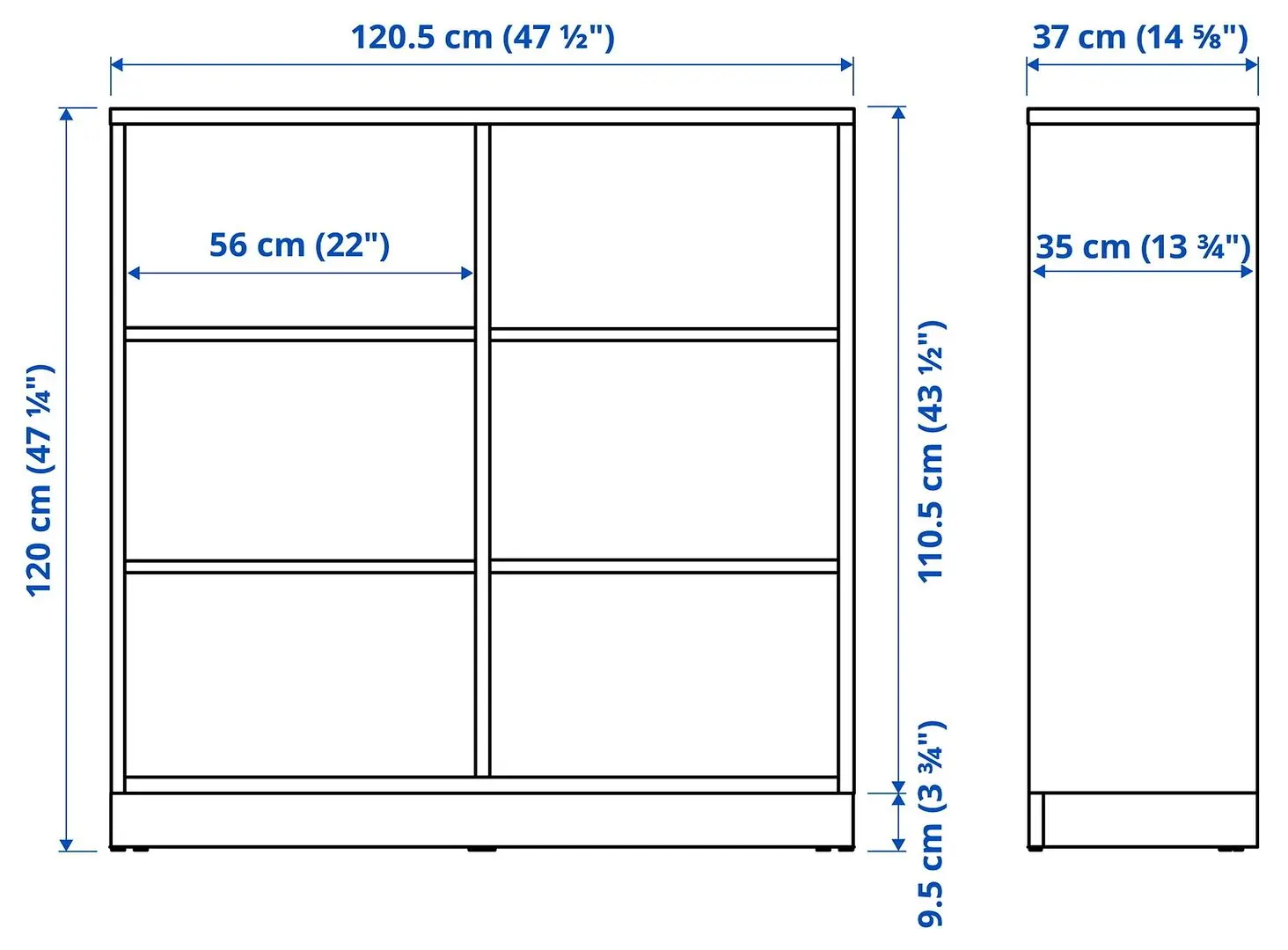Etajera Ikea Tonstad 121x37x120 (Furnir Stejar)