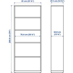 Etajera Ikea Tonstad 81x37x201 (Alb) Thumb