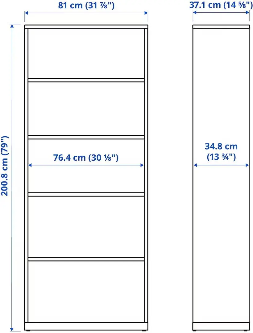 Etajera Ikea Tonstad 81x37x201 (Alb)