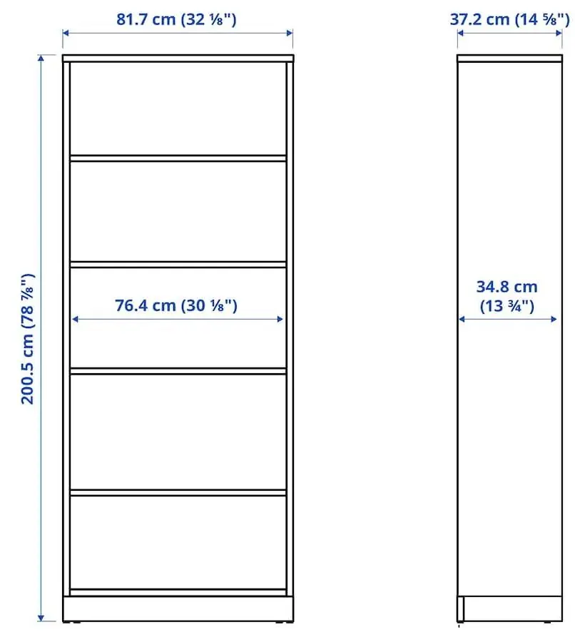 Etajera Ikea Tonstad 82x37x201 (Furnir Stejar)