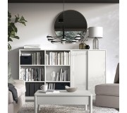 Etajera Ikea Tonstad usi glisante 201x37x116 (Alb)