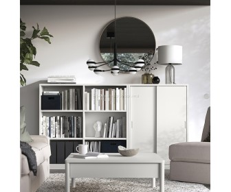 Etajera Ikea Tonstad usi glisante 201x37x116 (Alb)