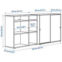 Etajera Ikea Vihals 190x47x90 (Gri inchis) Thumb