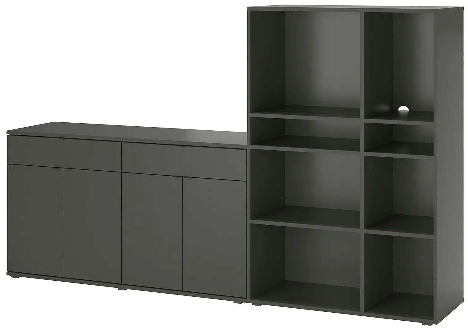 Etajera Ikea Vihals 235x37x140 (Gri-inchis)