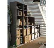 Стеллаж Ikea Vihals 286x37x200 (Темно-Серый)