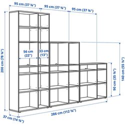 Etajera Ikea Vihals 286x37x200 (Gri Inchis) Thumb