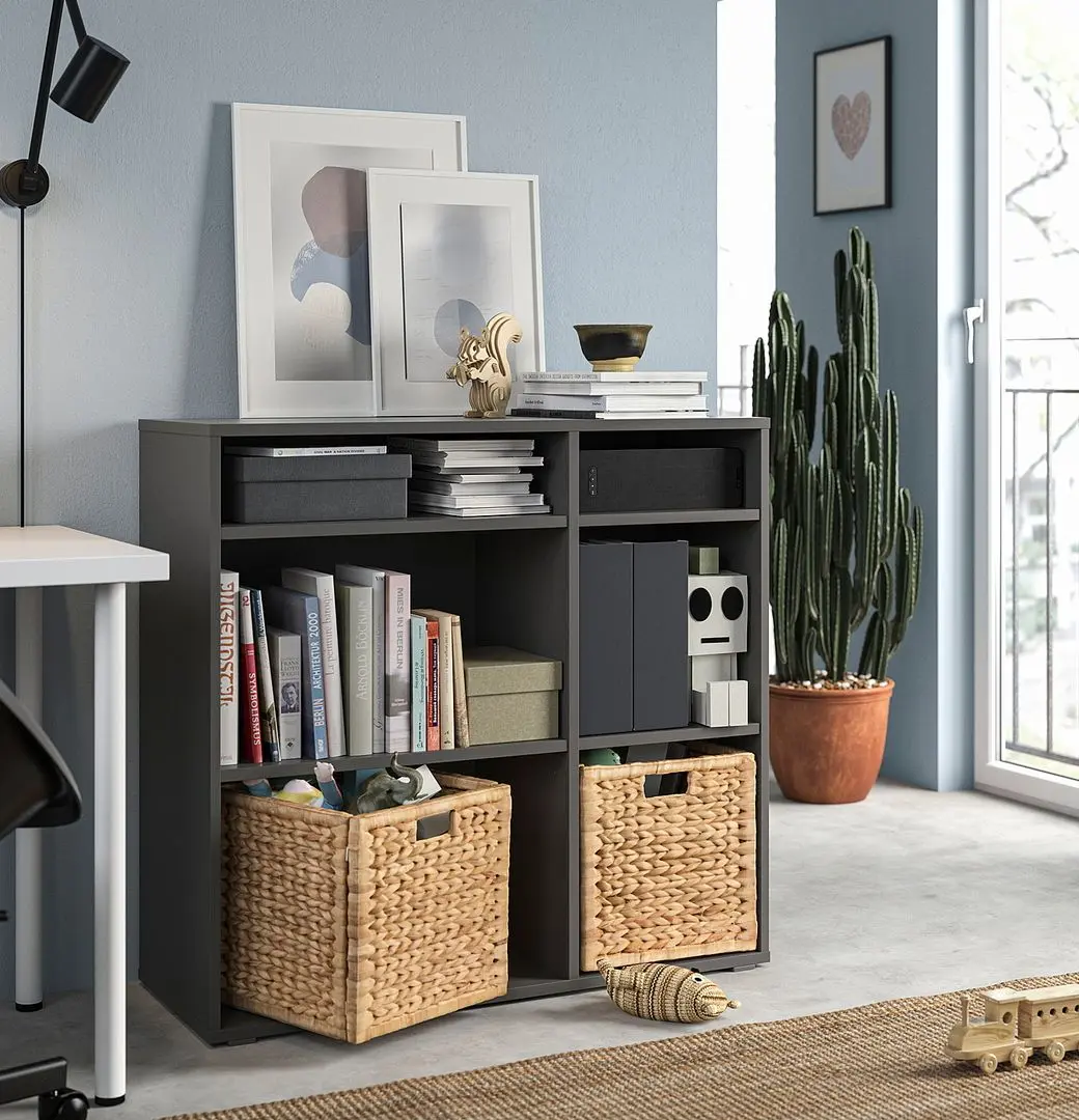 Etajera Ikea Vihals 95x37x90 (Gri Inchis)