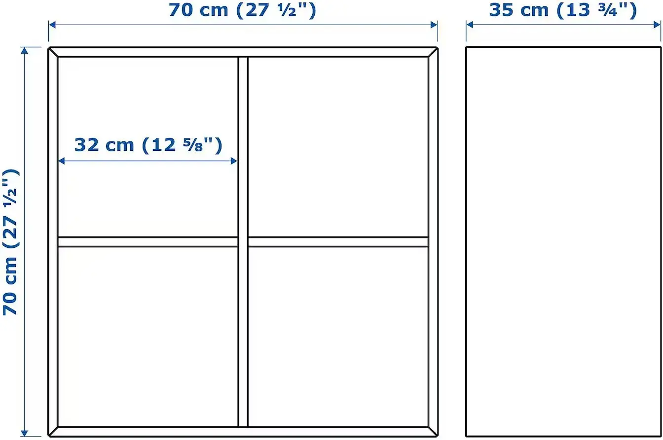 Etajera suspendata Ikea Eket 70x35x70 (Aspect Nuc)