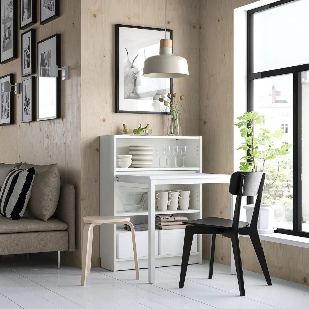 Etajera cu birou Billy 80x106 (Alb)