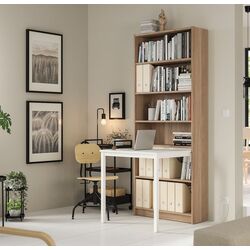 Etajeră cu birou Ikea Billy 80x202 (Aspect Stejar/Alb)