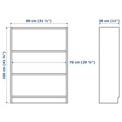 Etajera cu birou/sertar Ikea Billy 80x106 (Alb) Thumb