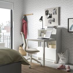 Etajera cu birou/sertar Ikea Billy 80x106 (Alb) Thumb