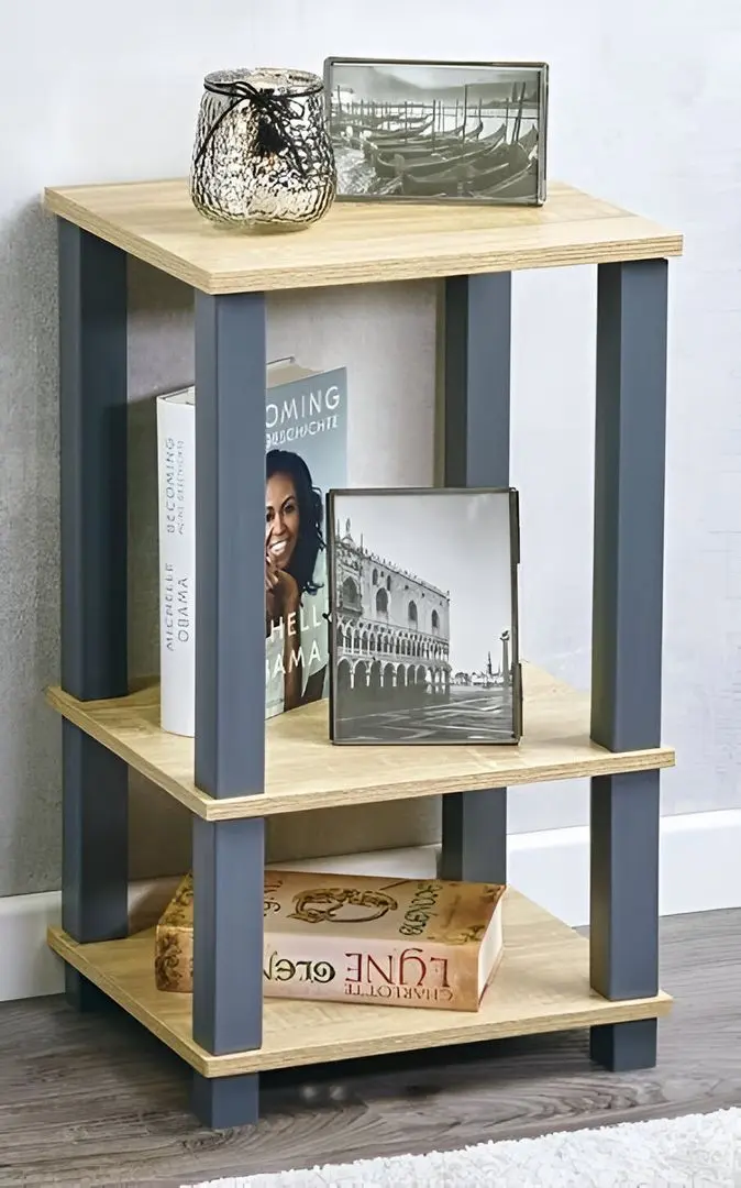 Etajera Kesper 18450 (Wood/Grey)