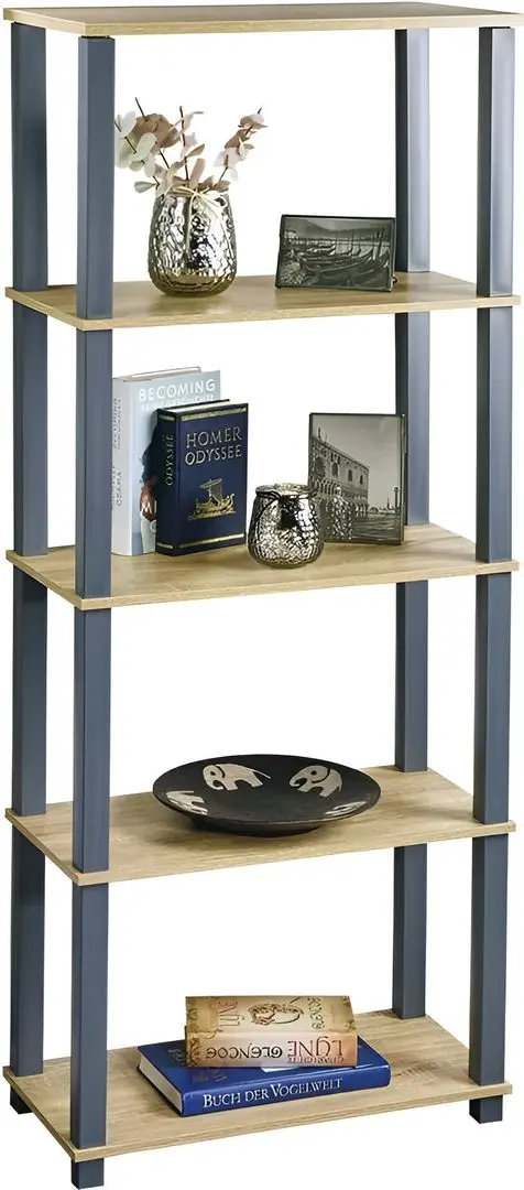 Etajera Kesper 18452 (Wood/Grey)