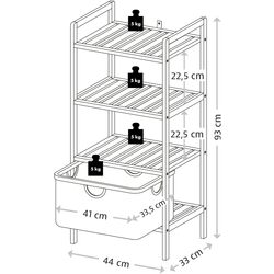 Etajera Kesper 19438 (Bamboo) Thumb