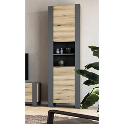 Etajera Magnusplus Combo CO7 59.6x200x42.1 (Graphite/Evoke Coast Oak)