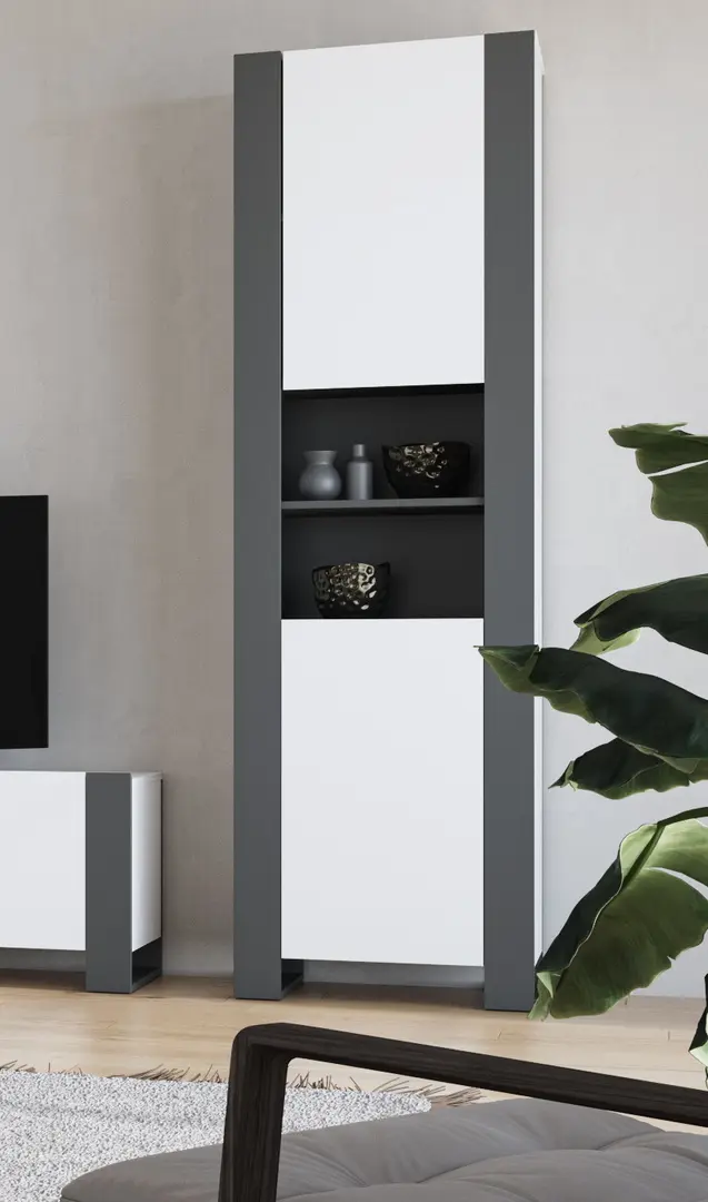 Etajera Magnusplus Combo CO7 59.6x200x42.1 (Graphite/White)