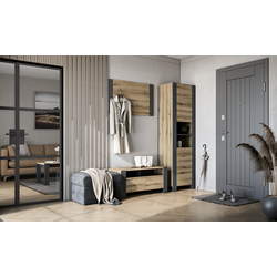 Etajera Magnusplus Combo CO8 79.6x200x42.1 (Graphite/Evoke Coast Oak) Thumb