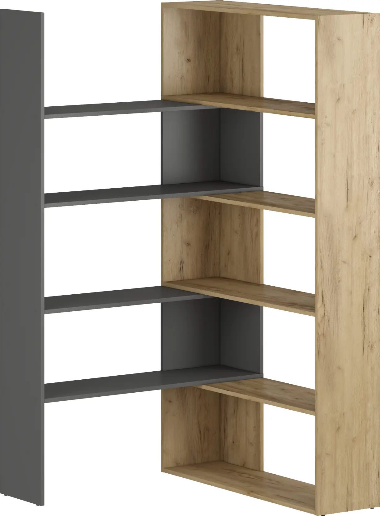 Etajera modulara Magnusplus Flexi (Gold Craft Oak/Graphite)